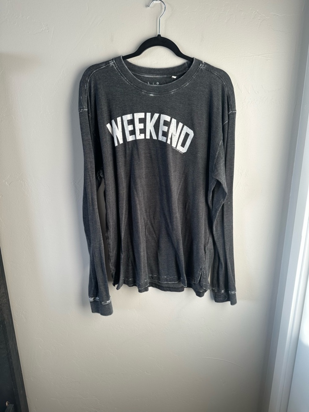 Weekend Graphic Long Sleeve Tee - Black